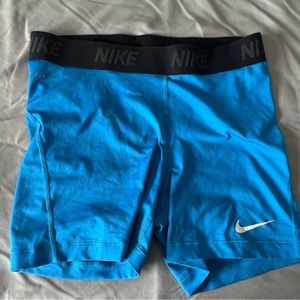 Nike Pro Shorts blue with black band Size Medium